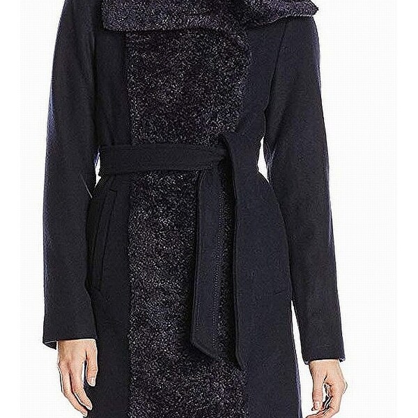 navy wrap coat