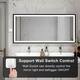 Wall Mounted Back Light Bathroom Framed LED Mirror Anti- Fog With Dimmable Light Touch Sensor And Memory Function