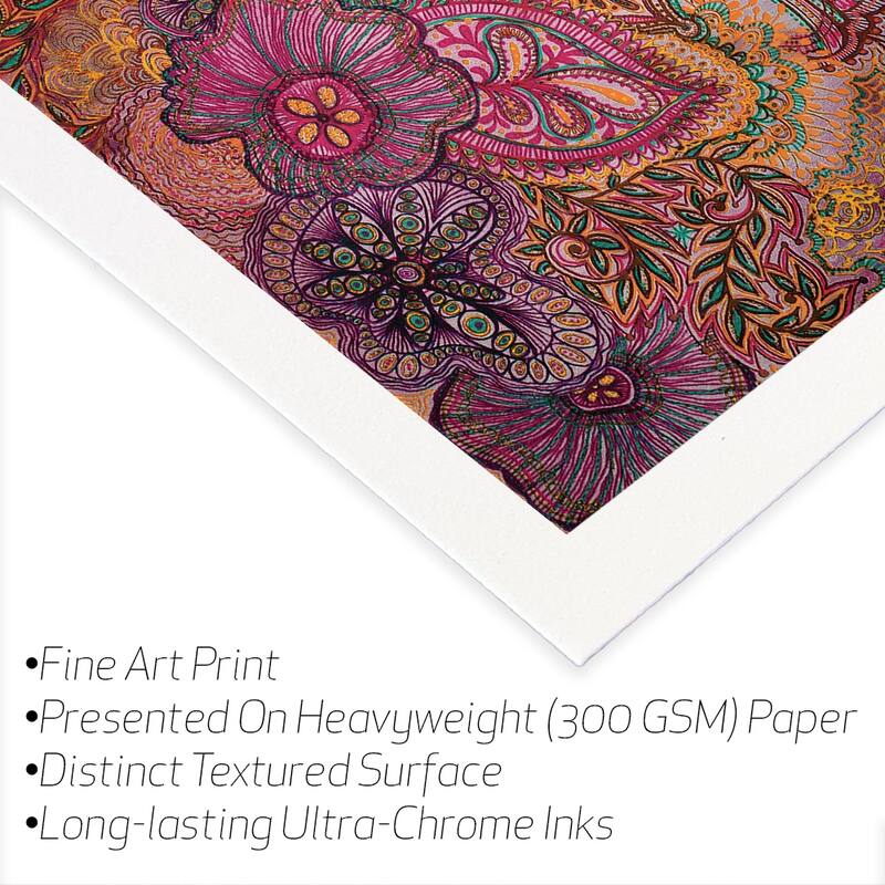 Flourish Berry Fine Art Paper Print by Stephanie Corfee - Multi