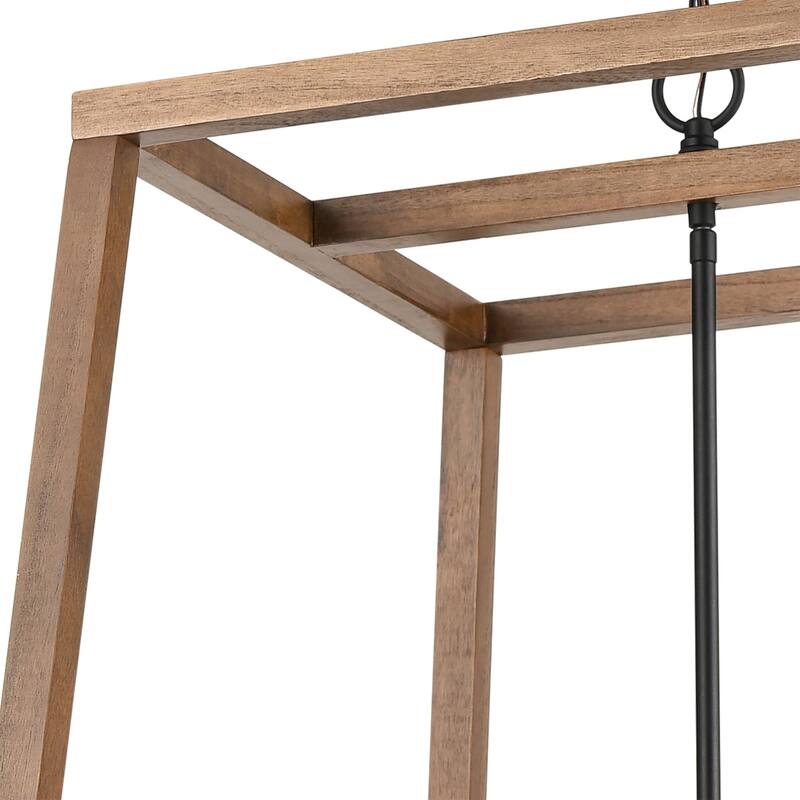 Barrow 12-inch Wide 3-Light Chandelier in Matte Black with Rectangle Cage