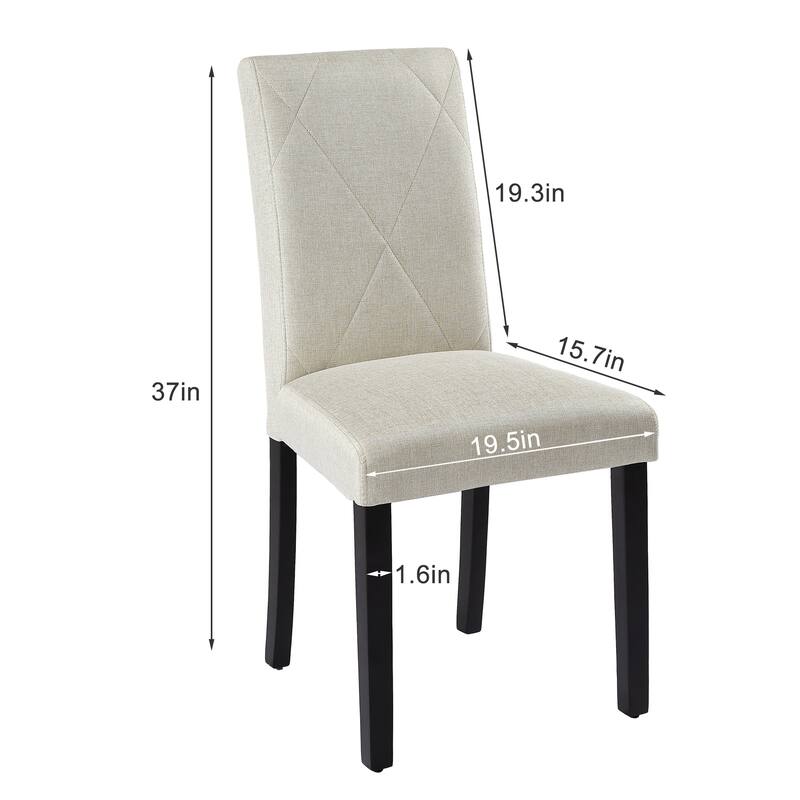 Javlergo Dining Chairs Set of 2/4/6, Upholstered Kitchen Chairs Dining Room Side Chair with Padded Seat Back