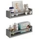 preview thumbnail 14 of 27, Wallniture Elba Wall Mounted Kids Shelves Nursery Storage Toy Organizer Wood Bookshelf, Set of 2
