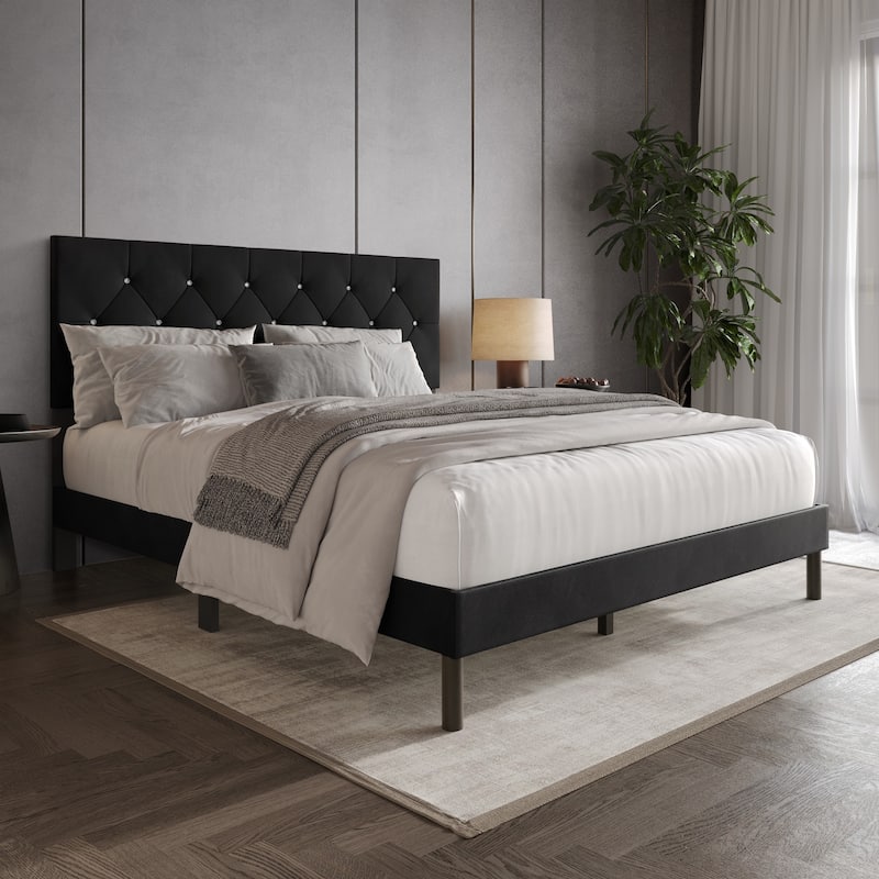 Clayfell Groton Tufted Upholstered Panel Bed