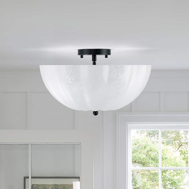 3 Light Glass Ceiling Light Fixture Gold Semi Flush Mount Ceiling Light Fixture