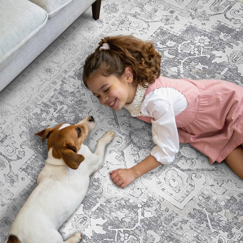 Mcow Serenity Collection Machine Washable Non-Slip Area Rug