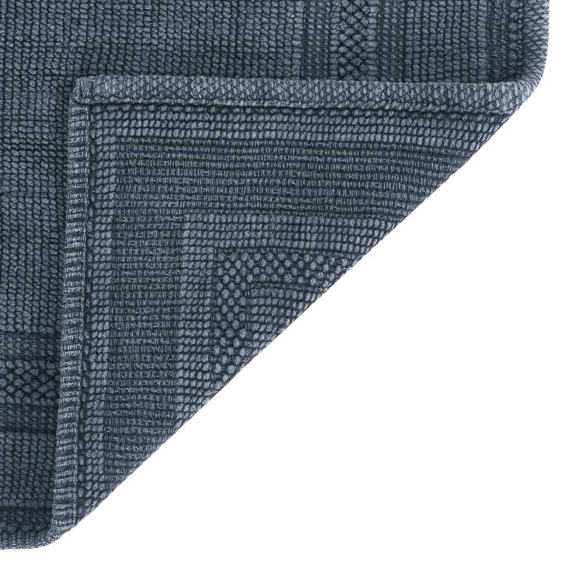 Jean Pierre Cotton Stonewash Racetrack 17 x 24 in. Bath Rug
