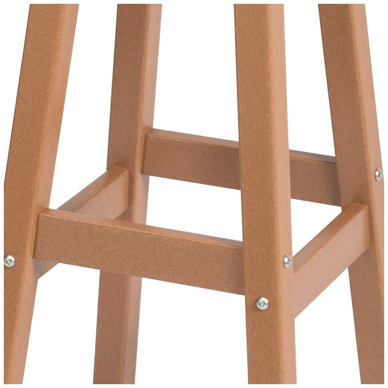 Polytrends Laguna Hdpe All Weather Outdoor Patio 29" Square Bar Stool (Set Of 2)