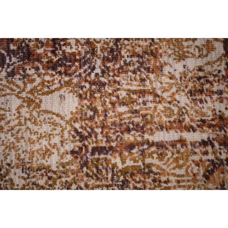 All-Over Abstract Modern Area Rug Hand-Knotted Wool Carpet - 5'4" X 7'10"