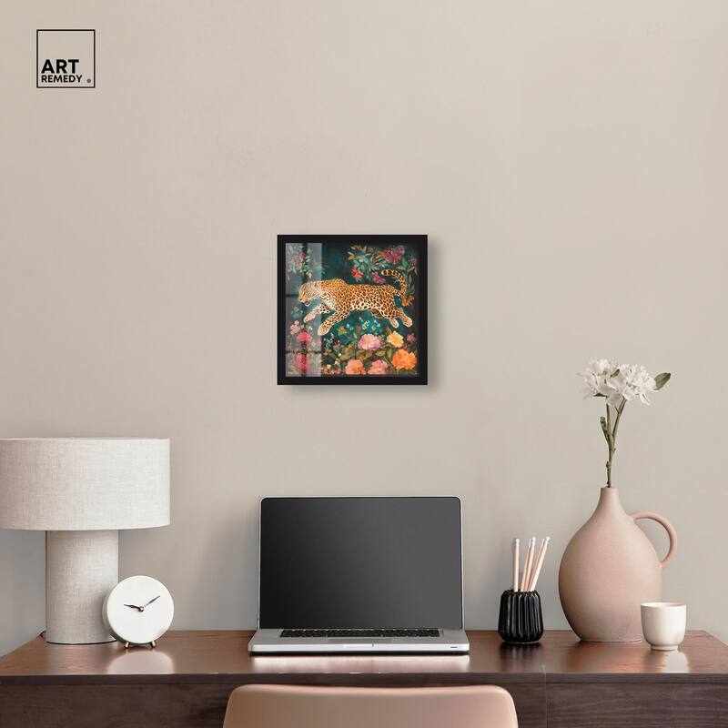 Tigers and Blooms Shadowbox by Art Remedy