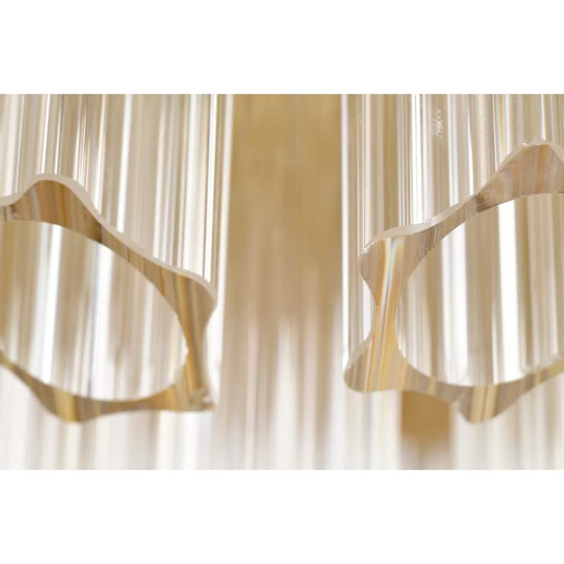 Wiskass 15 Inch Ripped Glass Shade Pendant Lighted Chandelier