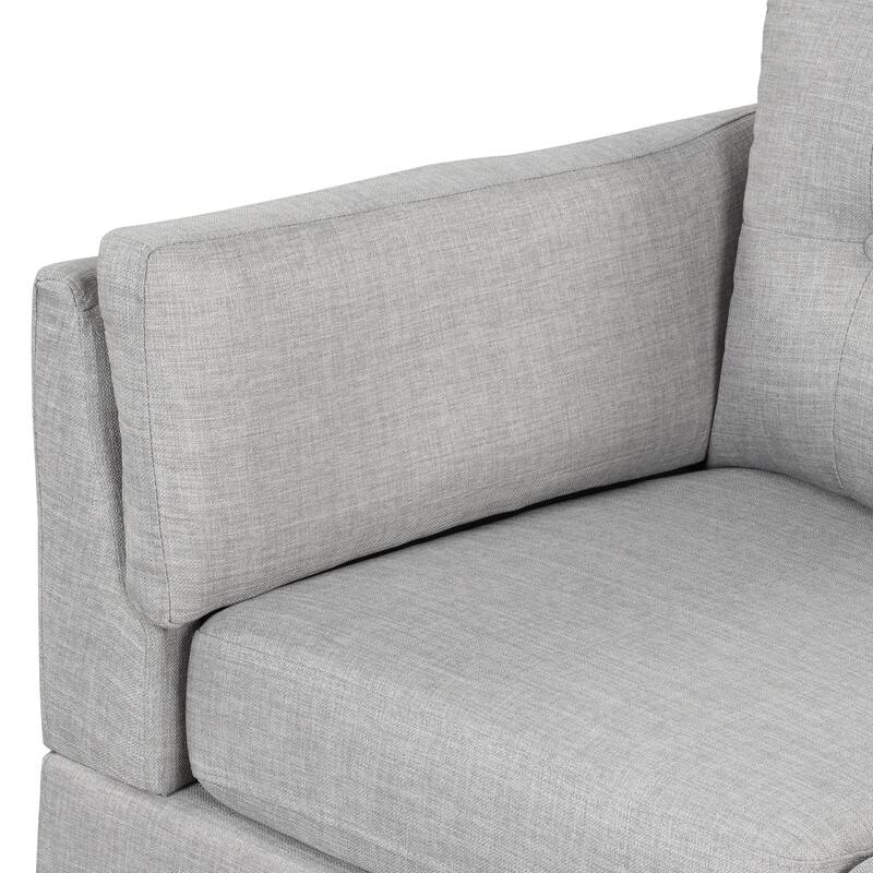 Modern Linen Fabric Sofa, L-Shape Couch with Chaise Lounge,Sectional Sofa - Right Facing