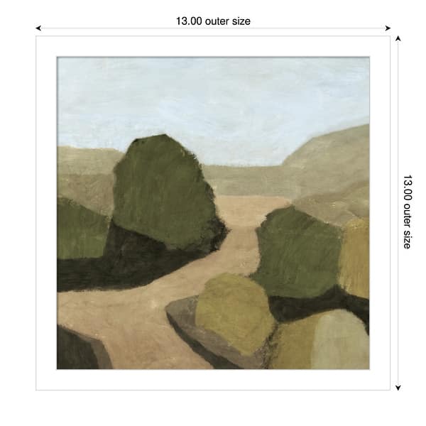 dimension image slide 17 of 18, Paysage 1 by Dan Hobday Wood Framed Wall Art Print