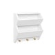 preview thumbnail 2 of 10, RiverRidge Kids Catch-All Wall Bookshelf with 2 Toy Storage Cubbies and 3 Wooden Hooks for Playroom, Nursery - White
