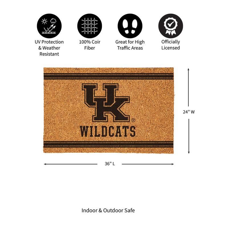 University of Kentucky Monochrome Indoor/Outdoor Coir Door Mat
