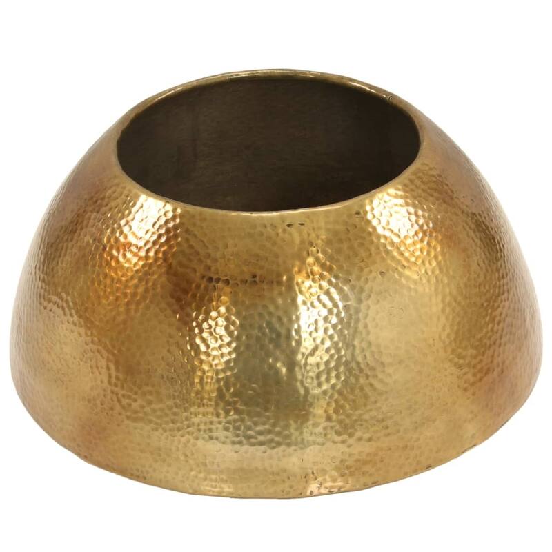 vidaXL Coffee Table Brass Hammered Aluminum Medium Decorative Inlays - 11.8 x 27.6 x 27.6