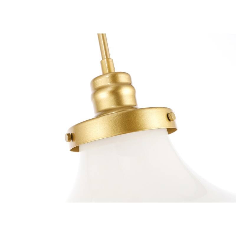 Klyli 11-inch 1-light Frosted Glass Hanging Pendant