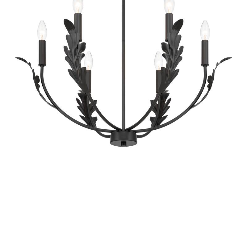 Acroma Black Vintage Leaf Pattern Pendant Light Ideal for Living Room Lighting