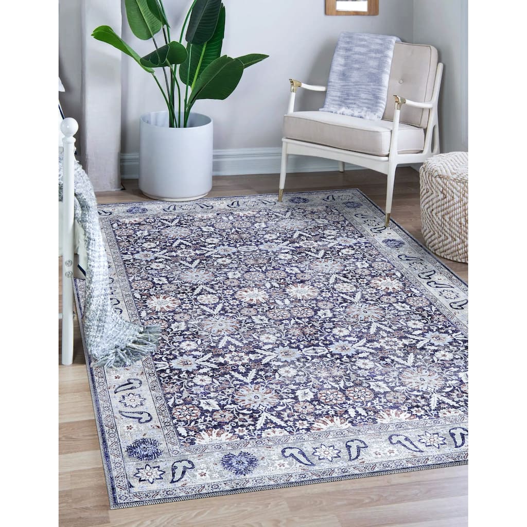 Vintage Traditional Machine Washable Non Slip Area Rugs for Living Room Bedroom Kitchen