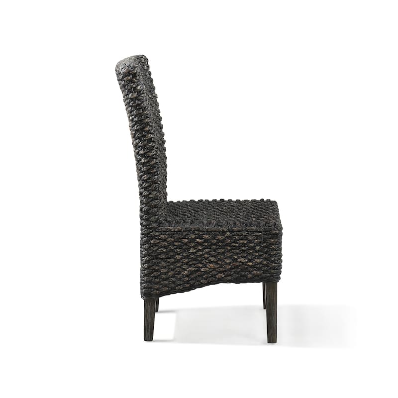 Meadow Chair Water Hyacinth in Graphite (Set of 2)