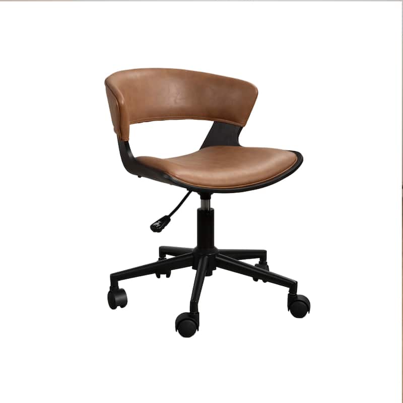 Art Leon Swivel and Height Adjustable Accent Desk Chair with Rolling