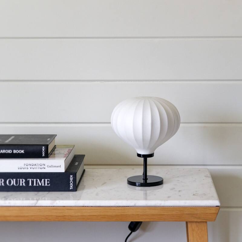 Brightech Nimbus LED Classic Matte Black Modern Round Dimmable Bedside Nightstand Desk Lamp