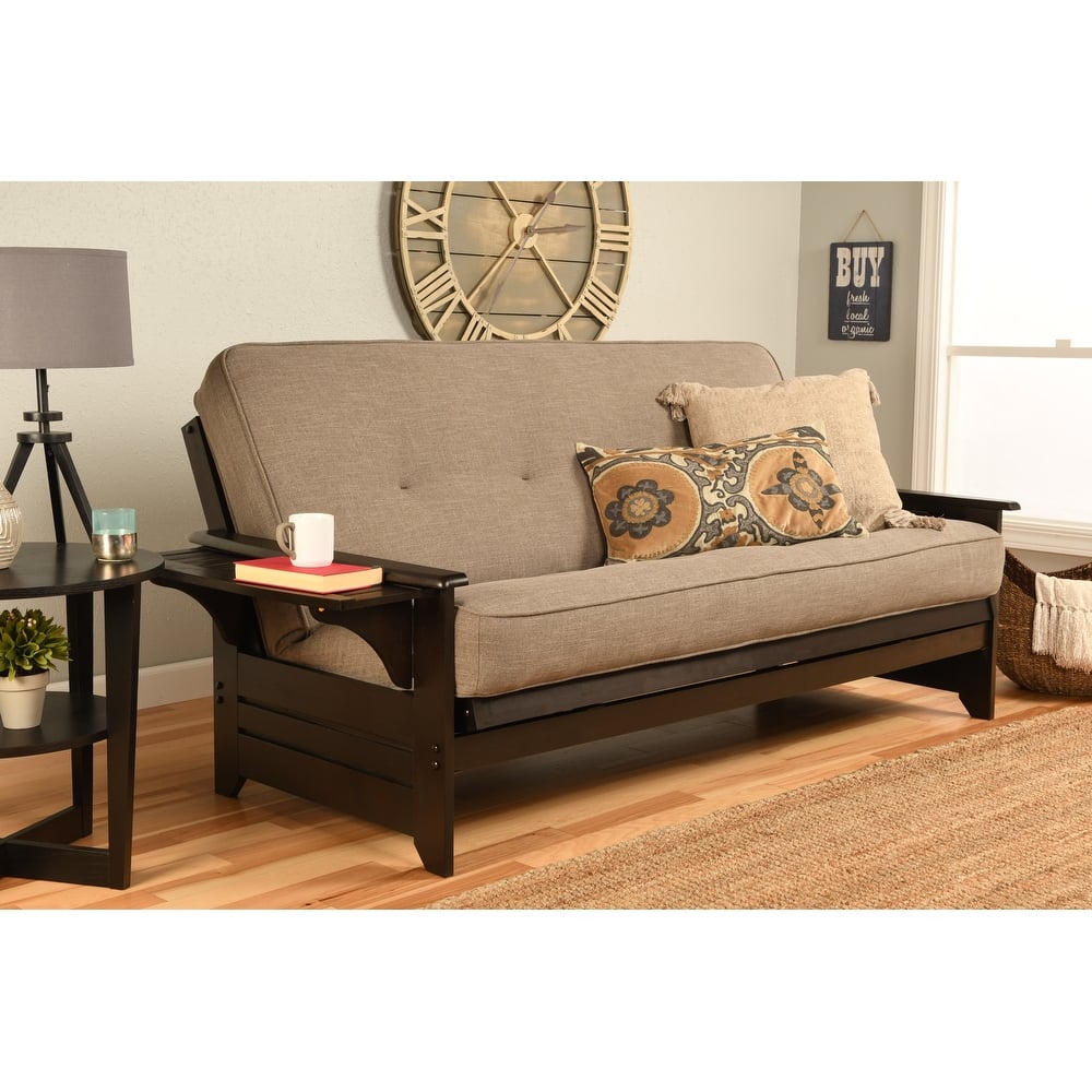 Copper Grove Dixie Espresso Full-size Futon Set with Bonded Leather Innerspring Mattress