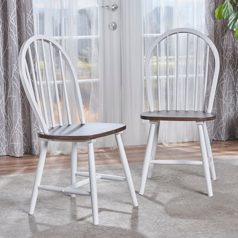 Declan Farmhouse High Back Spindle Dining Chairs (Set of 2) by Christopher Knight Home - 36"H