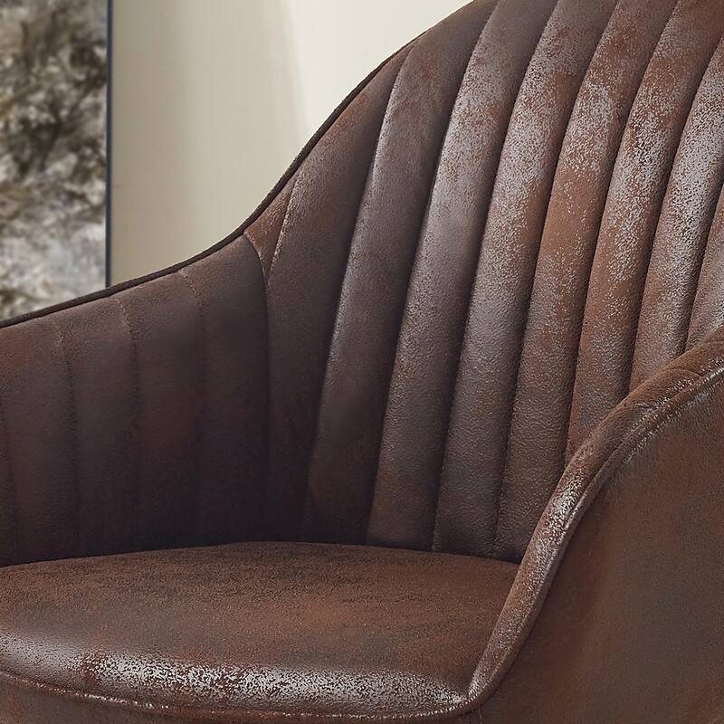 Art Leon Classical Swivel Office Accent Chair with Wood Legs