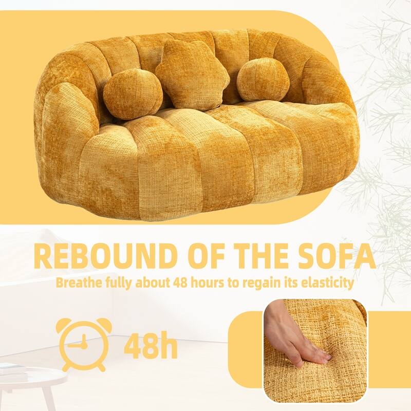 Lounger Bean Bag Chair With 3 Pillows