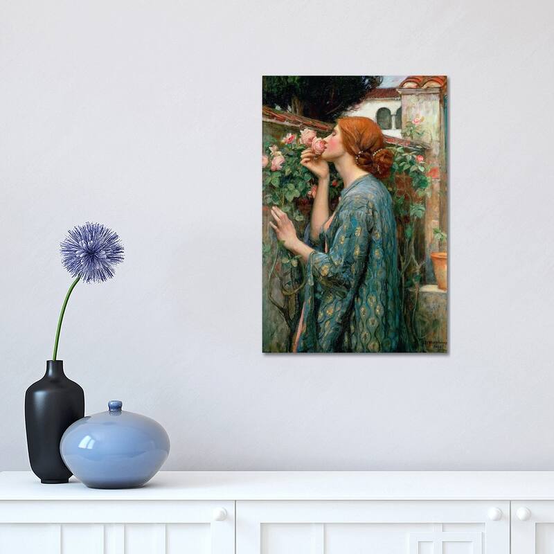 iCanvas "The Soul Of The Rose, 1908 " by John William Waterhouse Canvas Print - 18x12x1.5