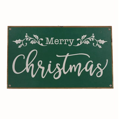 20" " Merry Christmas" Rectangular Wall Sign