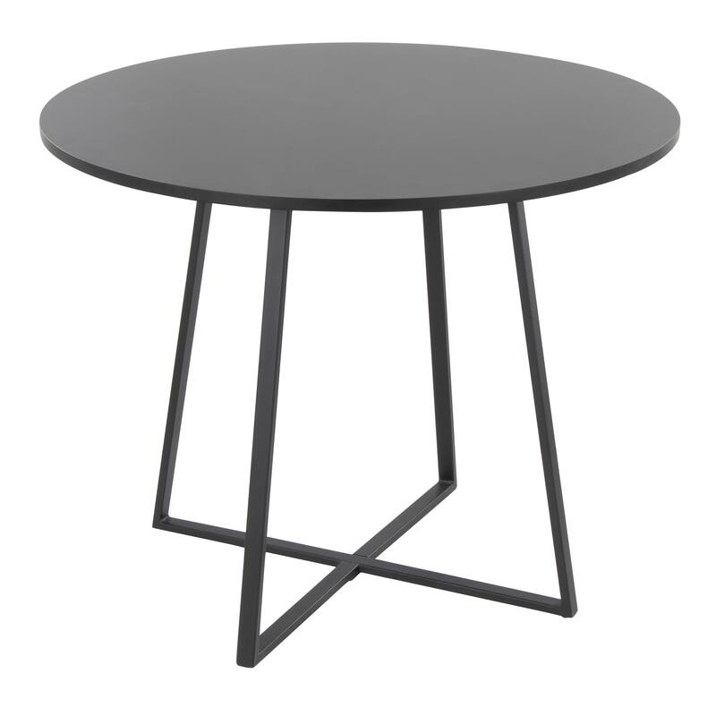 Porch & Den Pugo Canary Dining Table with Metal Trestle Base