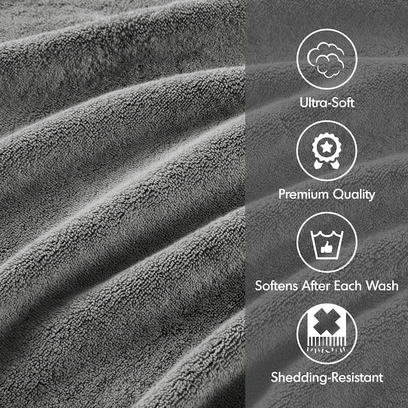 Madison Park Signature 800GSM Ultra-Soft 100% Cotton Absorbent Towel Set
