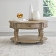 preview thumbnail 1 of 10, Magnolia Manor Weathered Bisque Round Cocktail Table Weathered Bisque