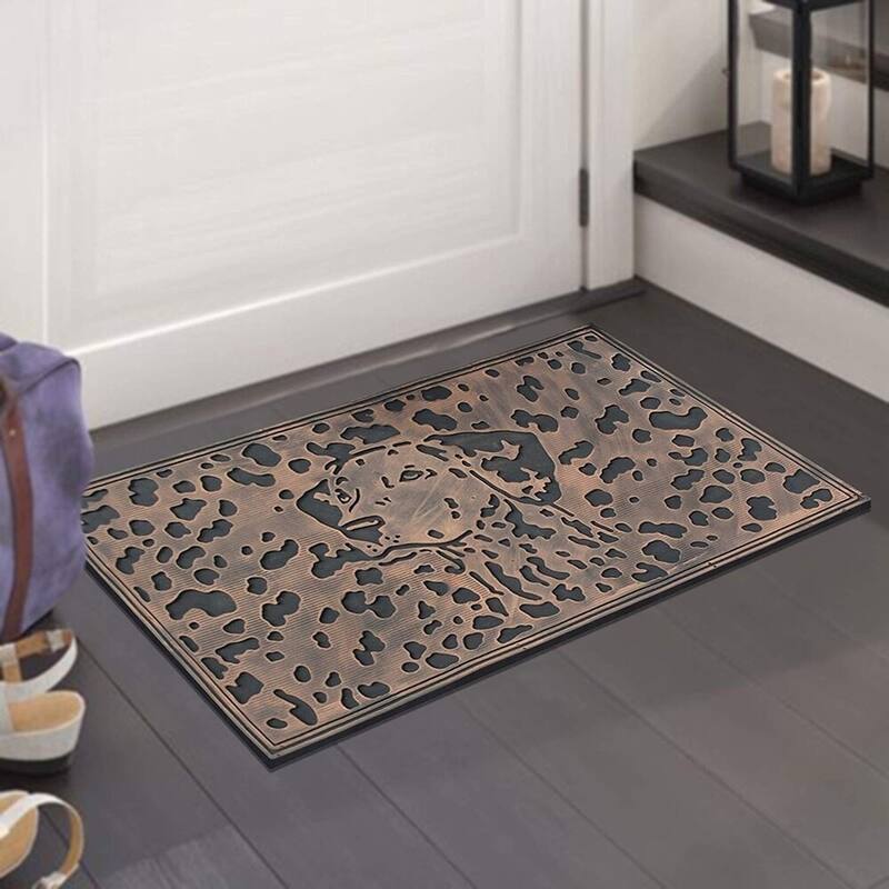 A1HC Welcome Rubber Pin Mat, Beautifully Copper Finished 18" X 30"