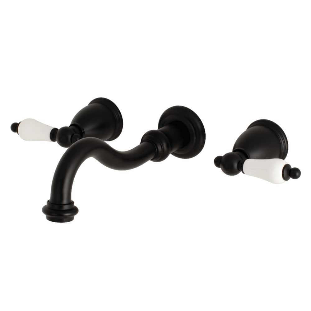 Vintage Two-Handle 3-Hole Wall Mount Bathroom Faucet
