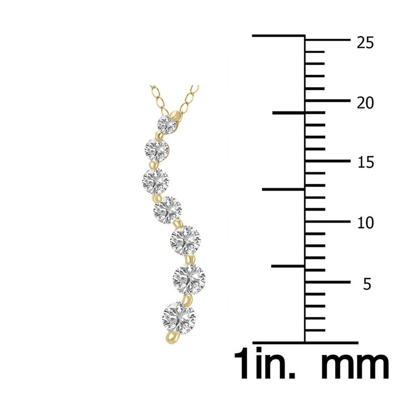 Marquee 1/2 CTW Lab Grown Diamond Journey Pendant in 10K Yellow Gold