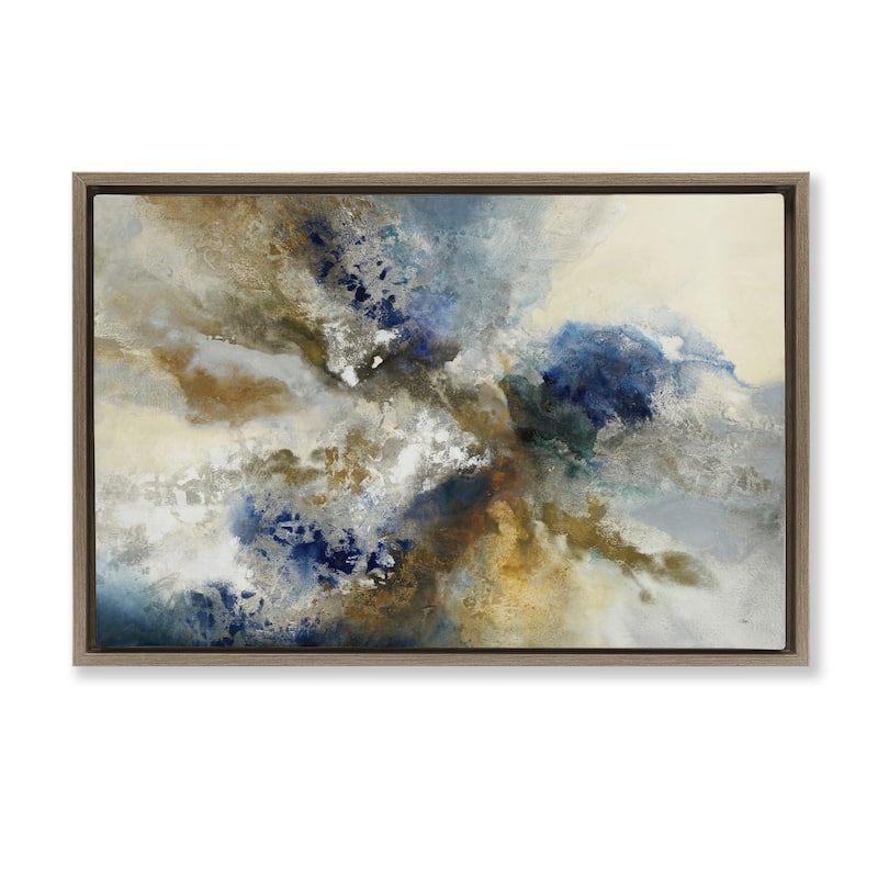Stupell Expressive Neutral Distortion Framed Floater Canvas Wall Art Design By K. Nari - 25 x 17 - Brown