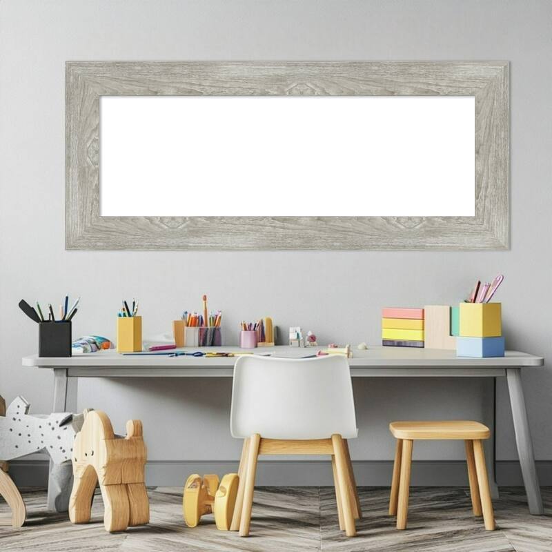 Amanti Art Dove Greywash Framed Dry Erase Magnetic Board