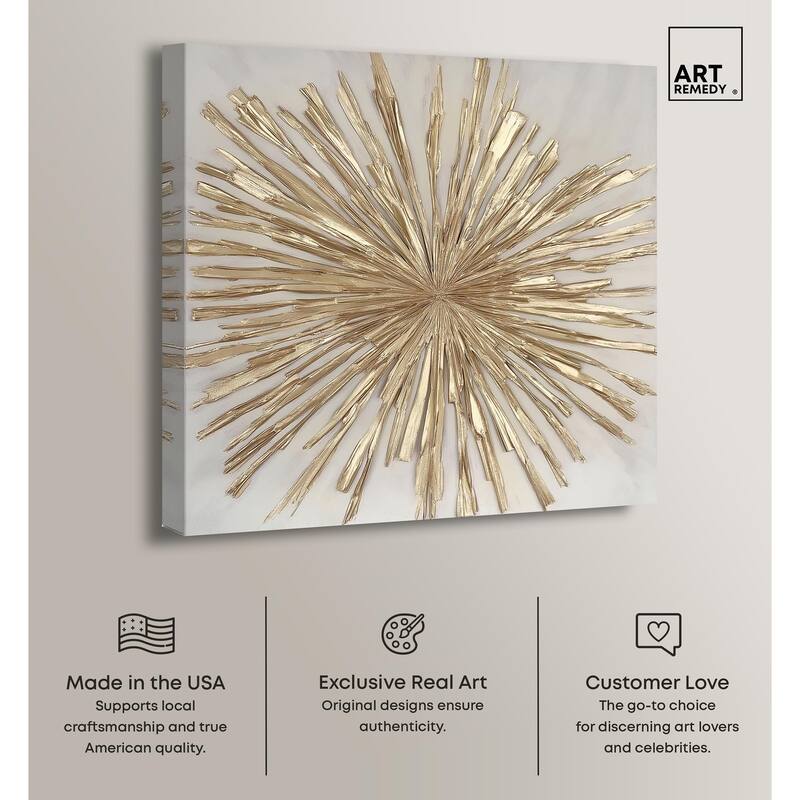 Golden Zenith Canvas by Art Remedy, Gallery Wrapped