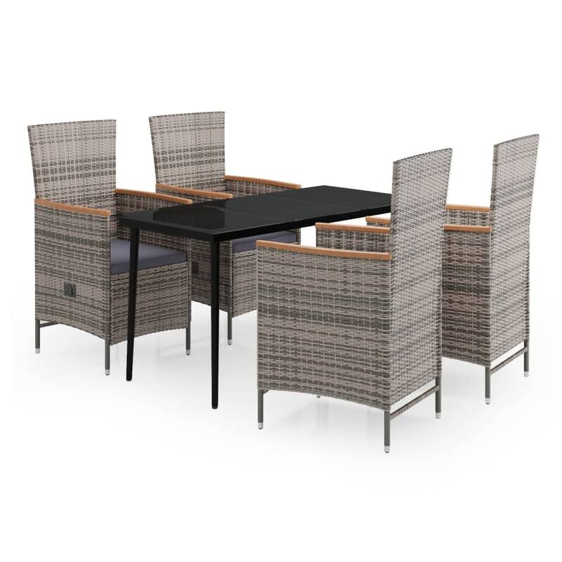 vidaXL Patio Dining Set 3/5/7 Piece Multi Colors 31.5"/55.1" Table Length