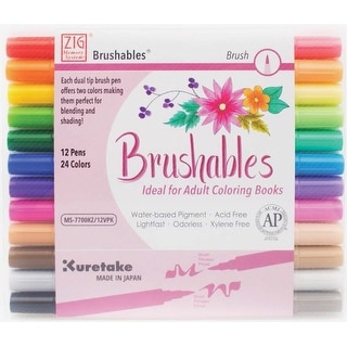 Shop Artiste Dual Tip Brush Markers 12/Pkg-Bright - Free