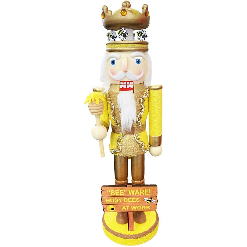 14" Bee Ware of Bees Nutcracker