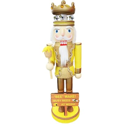 14" Bee Ware of Bees Nutcracker