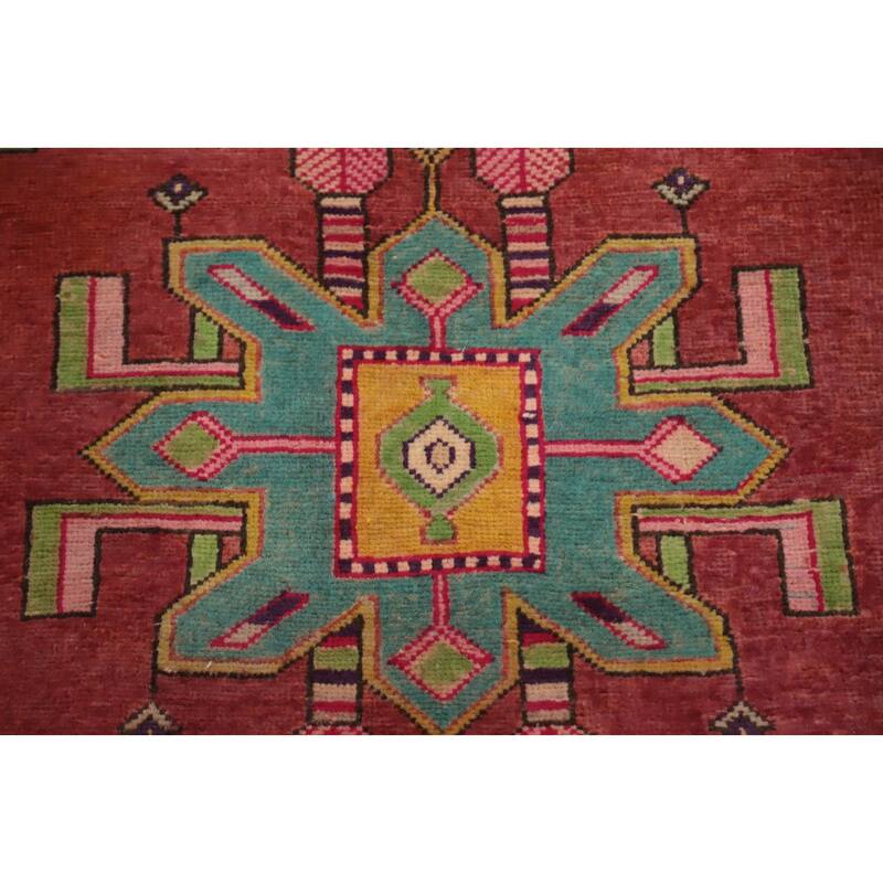 Hand Knotted Oriental 100% Wool Carpet Traditional Tribal Greys & Charcoal Ardebil Runner Rug - 10' 4'' X 3' 10''