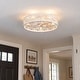 preview thumbnail 19 of 105, Caged Ceiling Fan with Light and Remote, 11.8–28 Inch Low Profile Fandelier, 6-Speed Quiet DC Motor, Black/Satin Nickel