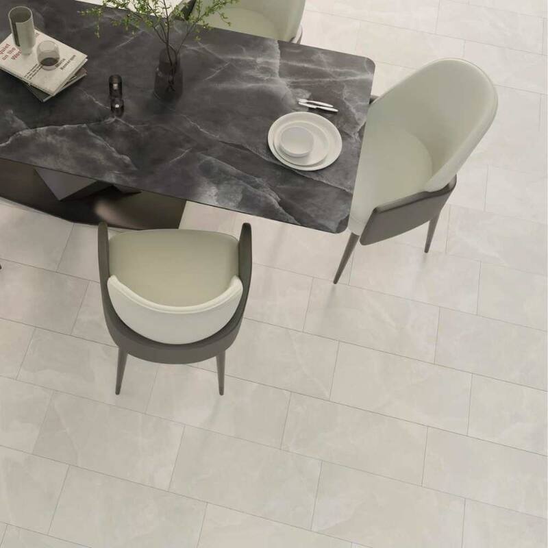 The Tile Life Geo Lust 12x24 White Porcelain Floor & Wall Tile