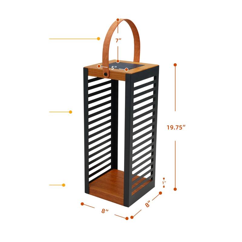 Outdoor Floor Lamp Solar Powered Light with Handle