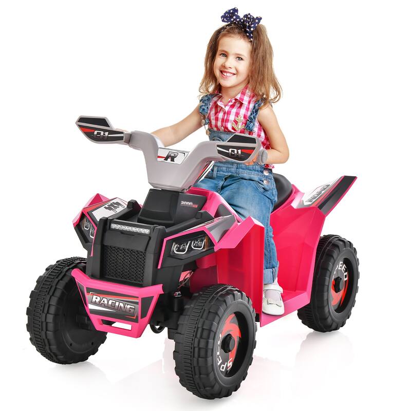 Gymax Kids Electric Ride On ATV Toy 6V Battery Powered Electric - Pink