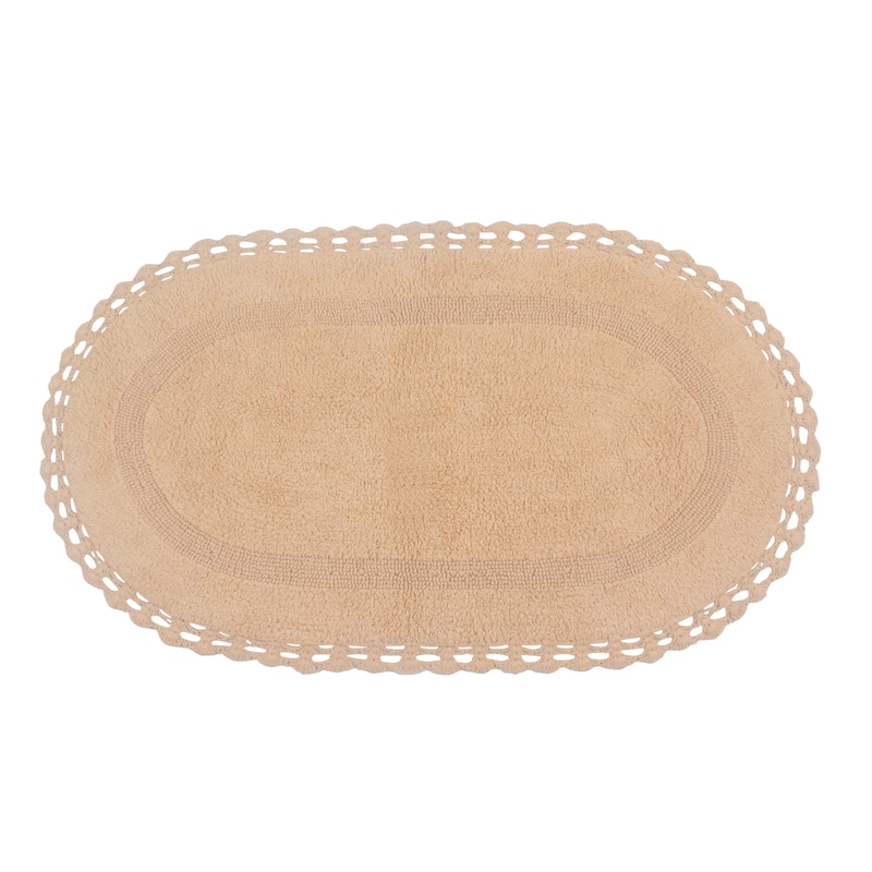 Hampton Contour Rug, Cotton Soft, Water Absorbent, Non Slip U Shape Contour Rug Machine Washable 20"x20" Contour
